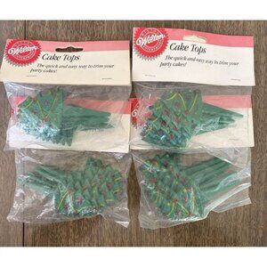 Wilton Christmas Trees Cake Cupcake Picks 4 Packs Of 6 Sealed Package Vintage